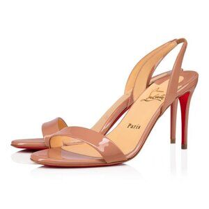 Christian Louboutin  O Marylin - slingback heeled sandal in Nude patent leather